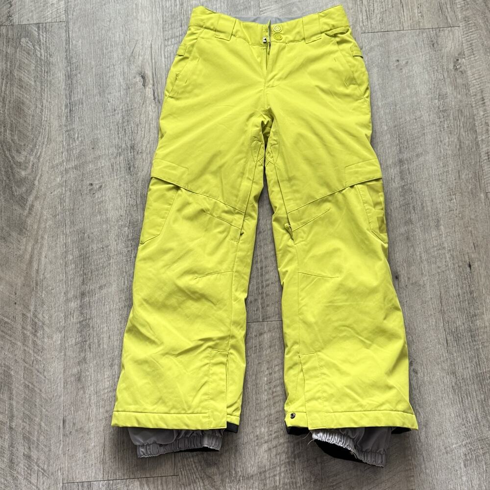 DC Snow Banshee Boys Size Small 8 Lime Green 10K Waterproof Snow Pants